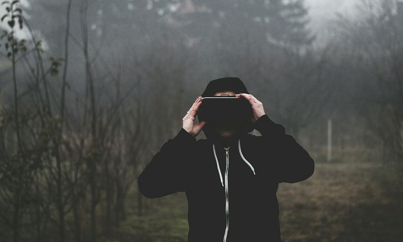 A Man enjoying VR